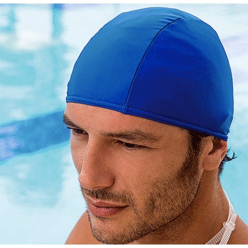 Шапочка для плавания 3242 голубой-синий